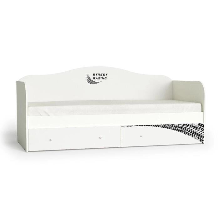 Кровать-софа 800 х 1900  белый, белая машина от компании Интернет-гипермаркет «MALL24» - фото 1