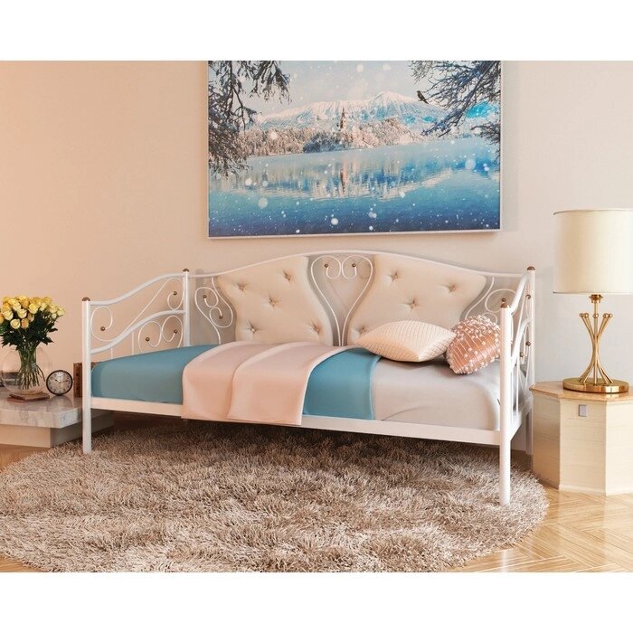 Кровать "Тахта Юлия", 800х2000, каркас белый от компании Интернет-гипермаркет «MALL24» - фото 1