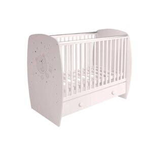 Кроватка детская Polini kids French 710, Teddy, с ящиком, цвет белый