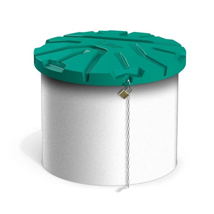 Крышка колодца, d = 126 см, h = 15.2 см, максимальная нагрузка 50 кг, цвет зеленый, "Роса-2" от компании Интернет-гипермаркет «MALL24» - фото 1