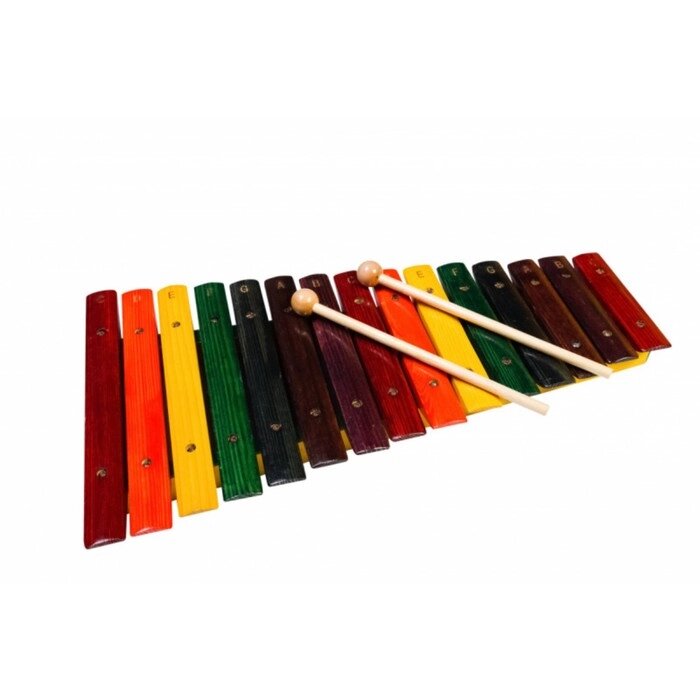 Ксилофон FLIGHT FX-15С  (15 нот), разноцветный, 2 палочки от компании Интернет-гипермаркет «MALL24» - фото 1