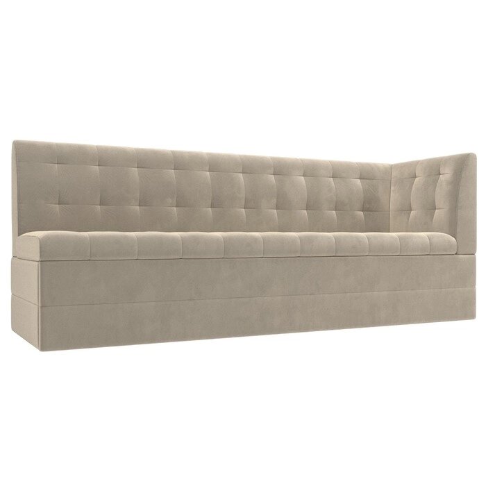 Кухонный диван "Бриз с углом", микровельвет, цвет бежевый от компании Интернет-гипермаркет «MALL24» - фото 1