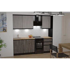 Кухонный гарнитур Симфония стандарт 1600х600 Бетон светлый, бетон темный/Венге