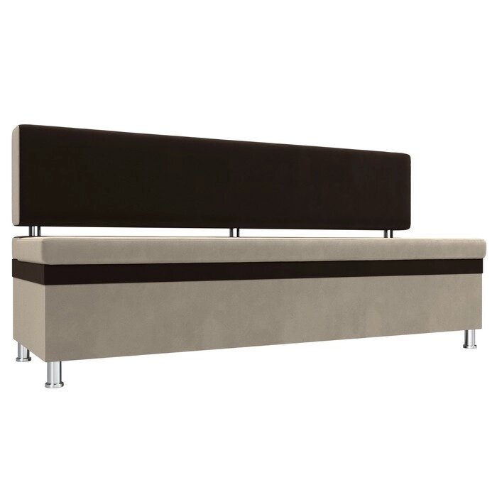 Кухонный прямой диван "Стайл", микровельвет, цвет бежевый / коричневый от компании Интернет-гипермаркет «MALL24» - фото 1