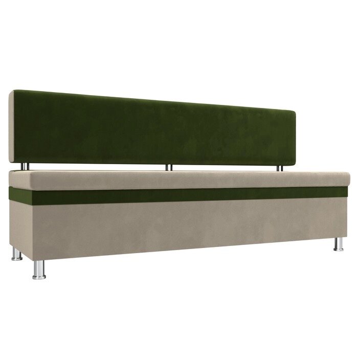 Кухонный прямой диван "Стайл", микровельвет, цвет бежевый / зелёный от компании Интернет-гипермаркет «MALL24» - фото 1