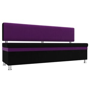 Кухонный прямой диван "Стайл", микровельвет, цвет чёрный / фиолетовый