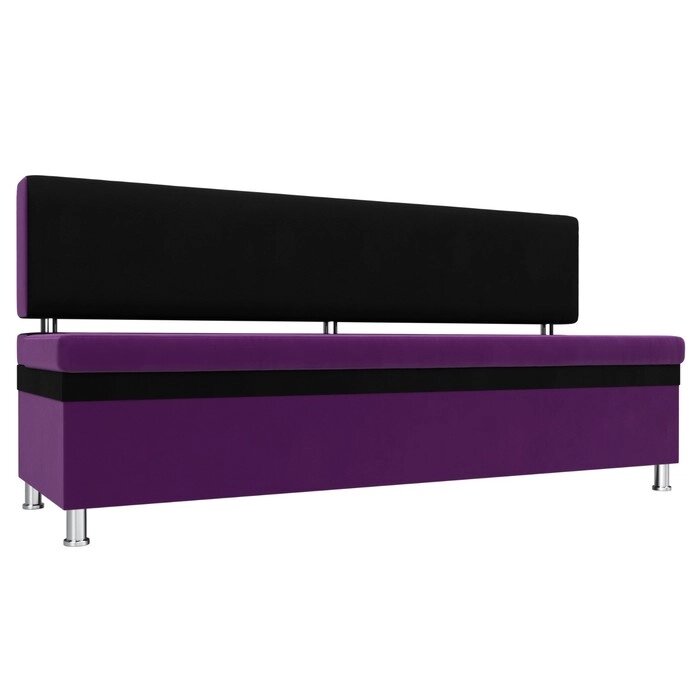 Кухонный прямой диван "Стайл", микровельвет, цвет фиолетовый / чёрный от компании Интернет-гипермаркет «MALL24» - фото 1