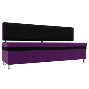 Кухонный прямой диван "Стайл", микровельвет, цвет фиолетовый / чёрный