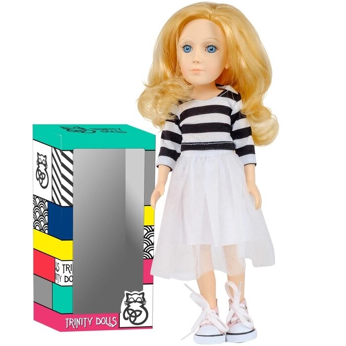 Кукла БЬЯНКА, TRINITY DOLLS , белая юбка, полосатая футболка от компании Интернет-гипермаркет «MALL24» - фото 1