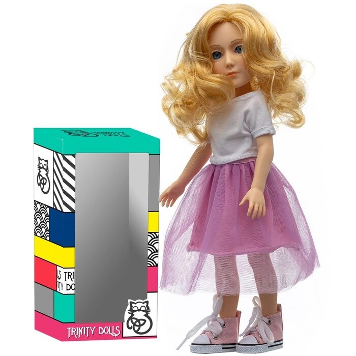 Кукла БЬЯНКА, TRINITY DOLLS, розовая юбка, белая футболка от компании Интернет-гипермаркет «MALL24» - фото 1