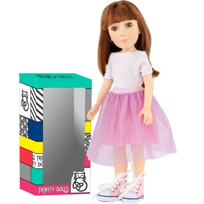Кукла МАРИЕТТ, TRINITY DOLLS, юбка фуксия, белая футболка от компании Интернет-гипермаркет «MALL24» - фото 1
