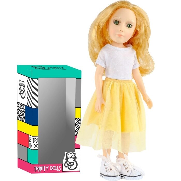 Кукла МИРА, TRINITY DOLLS, жёлтая юбка, белая футболка от компании Интернет-гипермаркет «MALL24» - фото 1