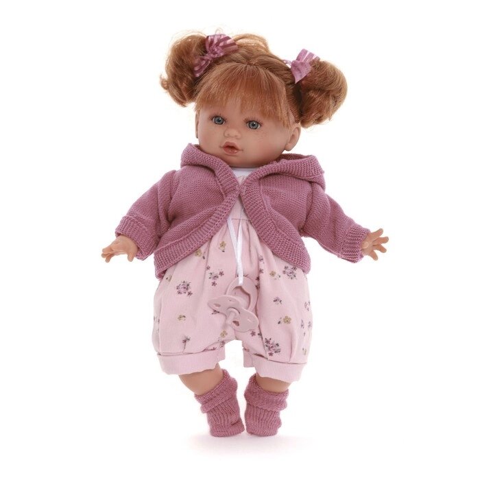 Кукла озвученная "Оливия", в розовом, 30 см, плачущая, мягконабивная от компании Интернет-гипермаркет «MALL24» - фото 1