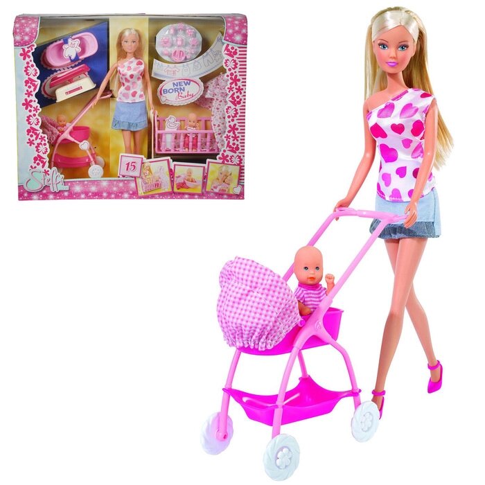 Кукла "Штеффи с новорождённым" от компании Интернет-гипермаркет «MALL24» - фото 1