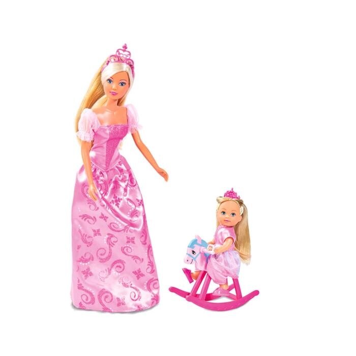 Куклы Штеффи и Еви Принцессы со зверушками, 29 см от компании Интернет-гипермаркет «MALL24» - фото 1