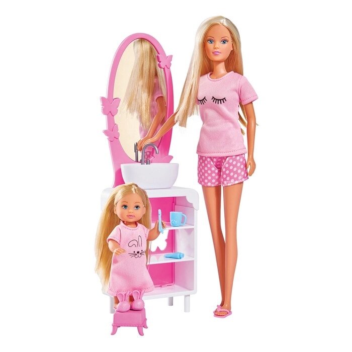 Куклы Время умываться "Штеффи и Еви", 29 см., 12 см от компании Интернет-гипермаркет «MALL24» - фото 1