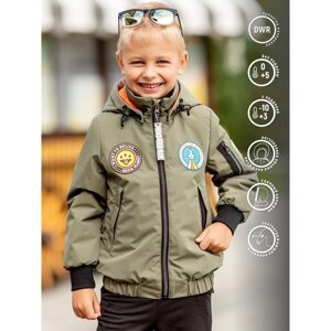 Куртка-бомбер для мальчика, рост 110 см, цвет хаки