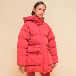 Куртка для девочек, рост 128 см, цвет красный