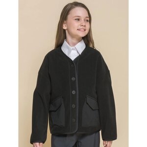 Куртка для девочек, рост 140 см, цвет чёрный