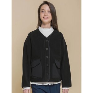 Куртка для девочек, рост 164 см, цвет чёрный