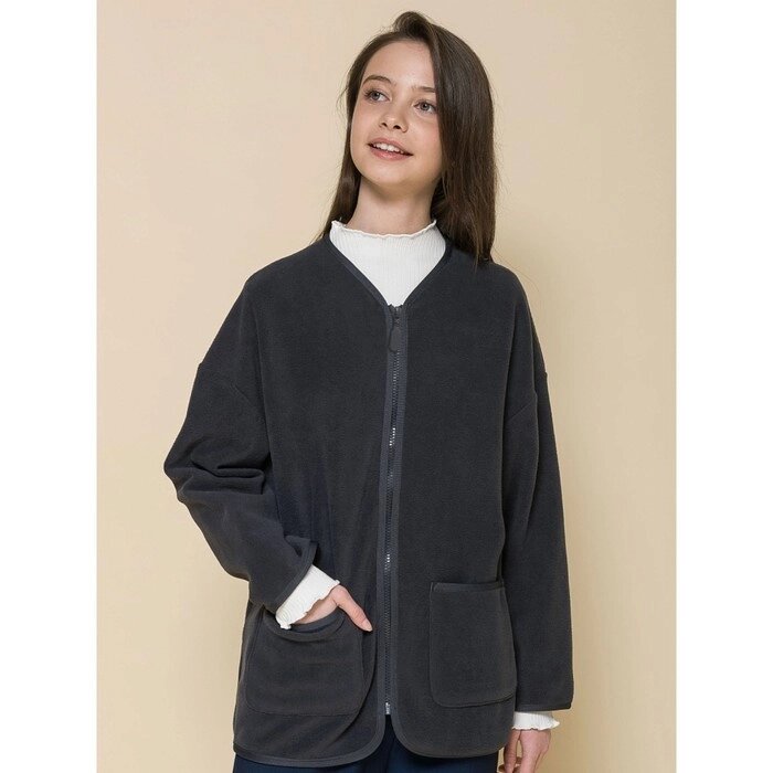 Куртка для девочек, рост 164 см, цвет тёмно-серый от компании Интернет-гипермаркет «MALL24» - фото 1