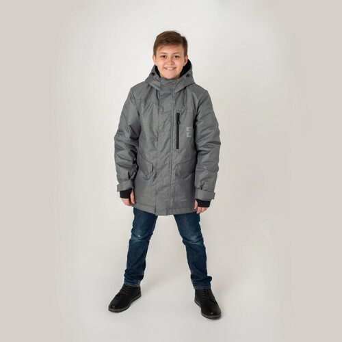 Куртка для мальчиков "Байкал", рост 134 см, цвет серый
