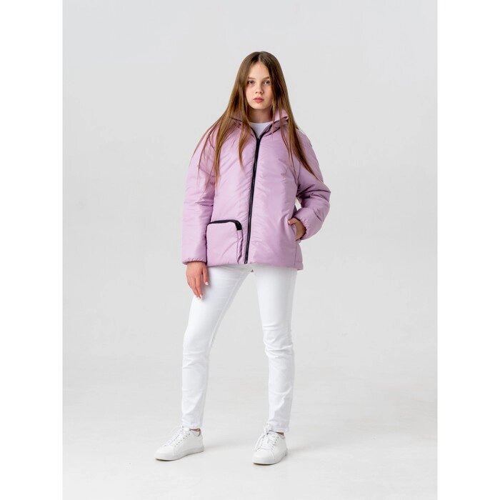 Куртка весенняя для девочки "Лия", рост 134 см, цвет сиреневый от компании Интернет-гипермаркет «MALL24» - фото 1