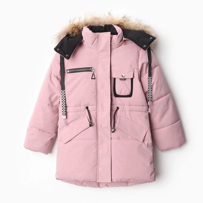 Куртка зимняя для девочек, цвет розовый, рост 128 см от компании Интернет-гипермаркет «MALL24» - фото 1