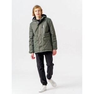 Куртка зимняя для мальчика "Байкал", рост 158 см, цвет хаки