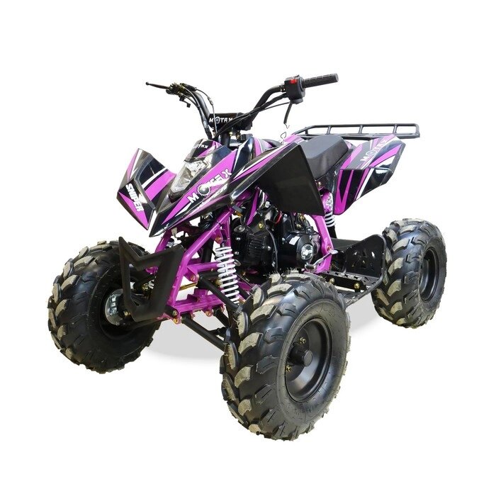 Квадроцикл бензиновый MOTAX ATV T-Rex LUX 125 cc, черно-фиолетовый от компании Интернет-гипермаркет «MALL24» - фото 1