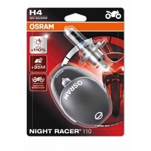 Лампа для мотоциклов Osram, 12 В, H4, 60/55 Вт, Night Racer,110% света, 2 шт