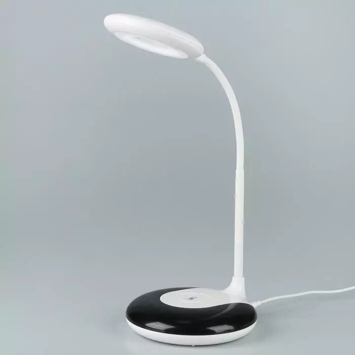 Лампа настольная сенсорная LED 3Вт USB 3АА "Озон" бело-чёрная 30х13х13 см от компании Интернет-гипермаркет «MALL24» - фото 1