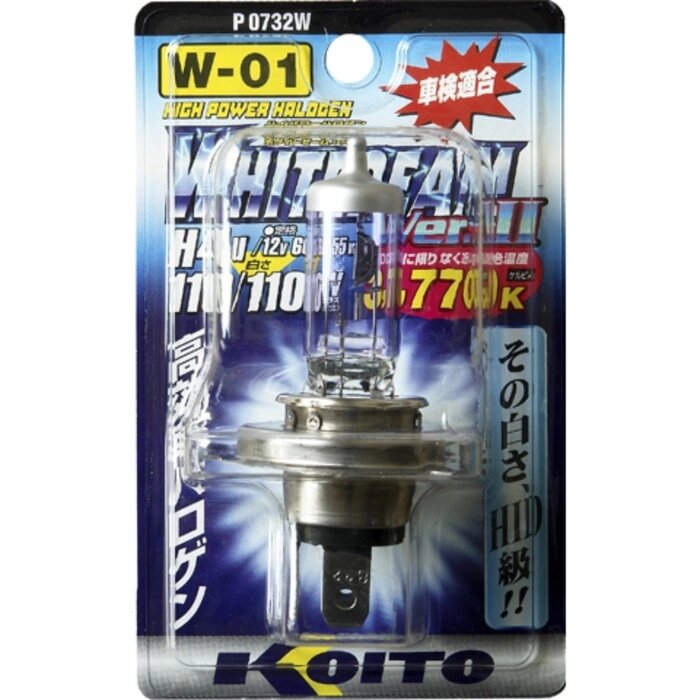 Лампа высокотемпературная Koito Whitebeam H4U 12V 60/55W (110/110W) 3770K от компании Интернет-гипермаркет «MALL24» - фото 1