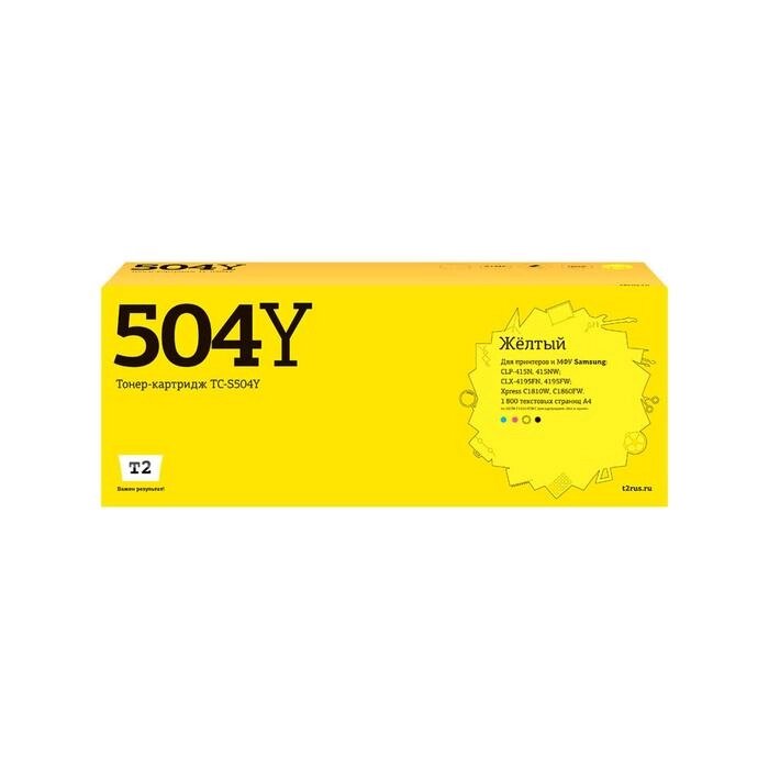 Лазерный картридж T2 TC-S504Y (CLT-Y504S/SU504A/Y504S/504S) Samsung, желтый от компании Интернет-гипермаркет «MALL24» - фото 1