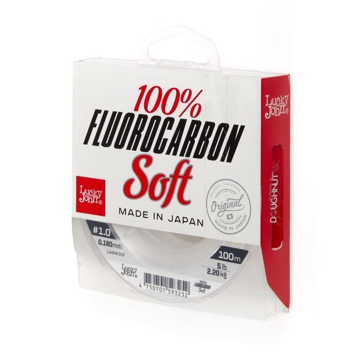 Леска монофильная Lucky John FLUOROCARBON Soft 100/018 от компании Интернет-гипермаркет «MALL24» - фото 1