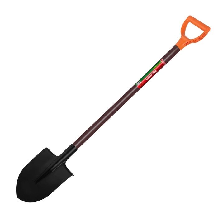 Лопата штыковая, острая, деревянный черенок, с ручкой от компании Интернет-гипермаркет «MALL24» - фото 1