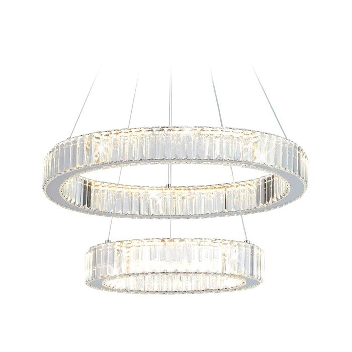 Люстра светодиодная подвесная с хрусталём Ambrella light, Traditional, TR5001, LED, 92 Вт, 6900Lum, 3000-6400К, цвет от компании Интернет-гипермаркет «MALL24» - фото 1