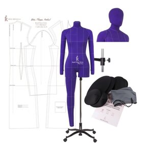 Манекен портновский Моника, комплект Арт, размер 40, цвет фиолетовый, накладки, руки, нога и голова