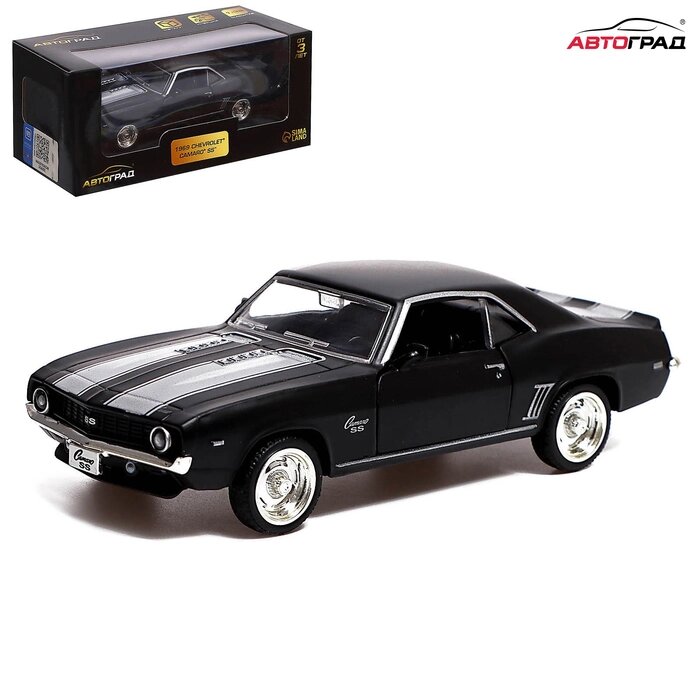 Машина металлическая CHEVROLET CAMARO SS, 1:32, открываются двери, инерция, цвет матовый от компании Интернет-гипермаркет «MALL24» - фото 1