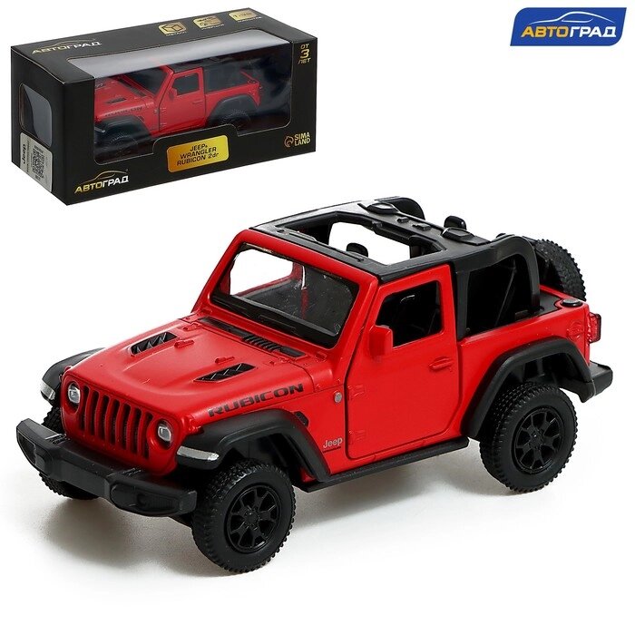 Машина металлическая JEEP WRANGLER, 1:32, инерция, цвет матовый красный от компании Интернет-гипермаркет «MALL24» - фото 1