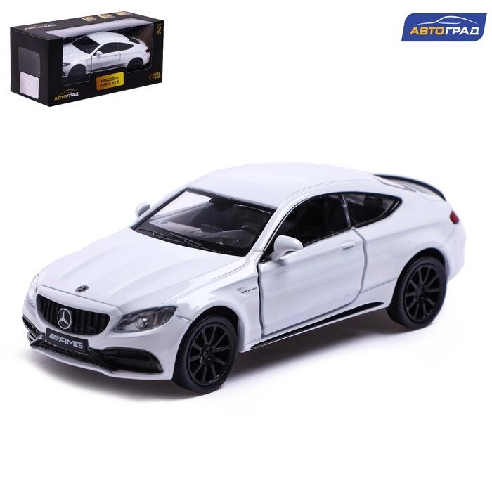 Машина металлическая MERCEDES-AMG C63 S COUPE, 1:32, открываются двери, инерция, цвет белый от компании Интернет-гипермаркет «MALL24» - фото 1