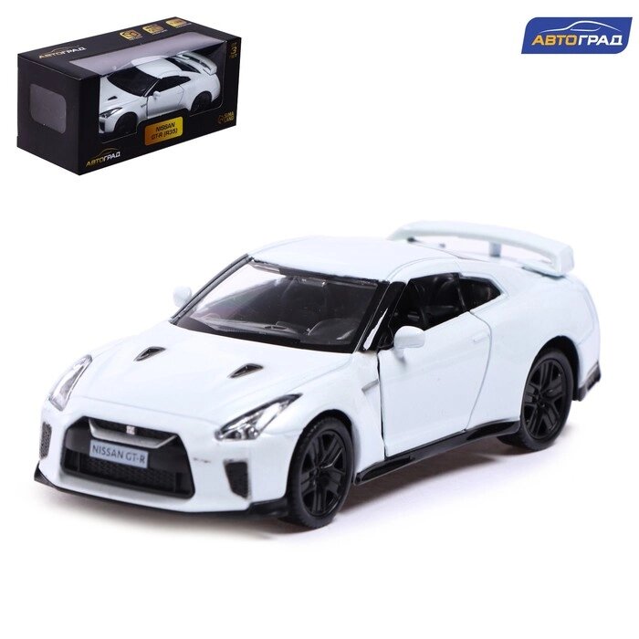 Машина металлическая NISSAN GT-R (R35), 1:32, открываются двери, инерция, цвет белый от компании Интернет-гипермаркет «MALL24» - фото 1