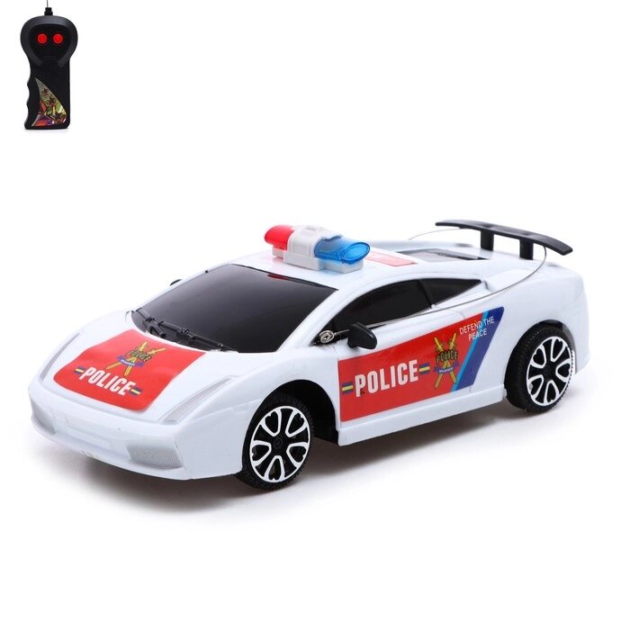 Машина радиоуправляемая "Полицейский патруль", работает от батареек, цвет бело-красный от компании Интернет-гипермаркет «MALL24» - фото 1