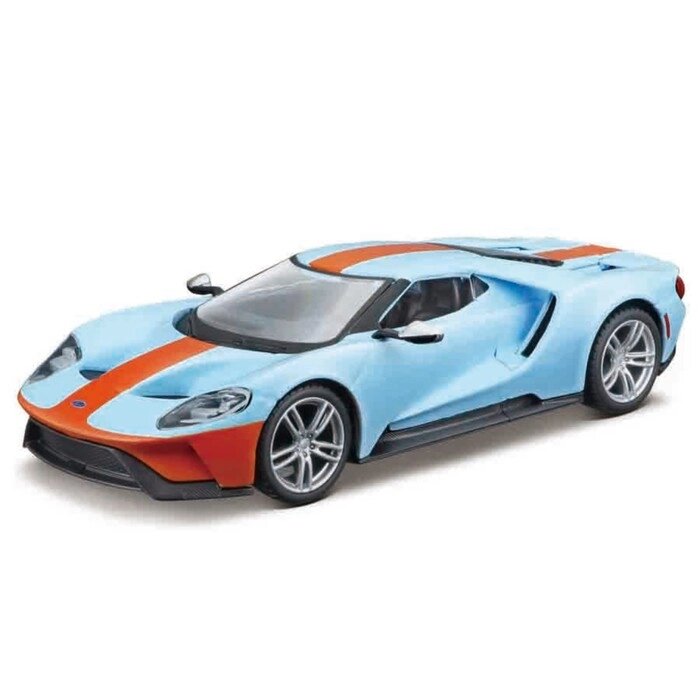 Машинка Bburago Ford Gt 2019, Die-Cast, 1:32, цвет оранжево-голубой от компании Интернет-гипермаркет «MALL24» - фото 1