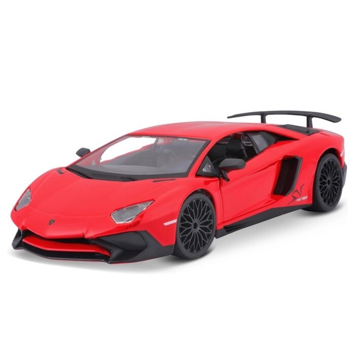 Машинка Bburago Lamborghini Aventador Lp 750-4 Sv, Die-Cast, 1:24, цвет красный от компании Интернет-гипермаркет «MALL24» - фото 1