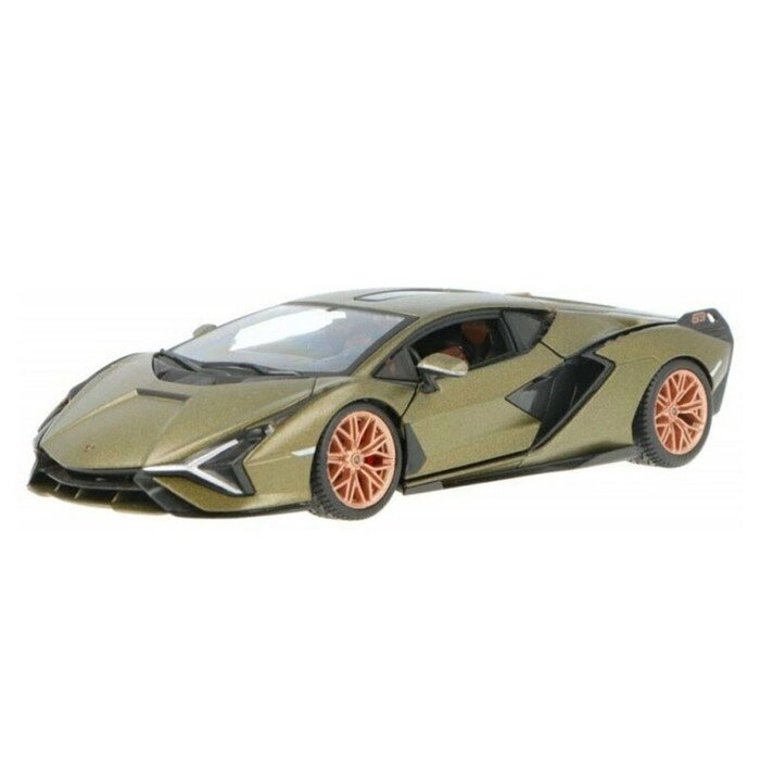 Машинка Bburago Lamborghini Sian Fkp 37, Die-Cast, 1:24, открывающиеся двери, цвет зелёный от компании Интернет-гипермаркет «MALL24» - фото 1