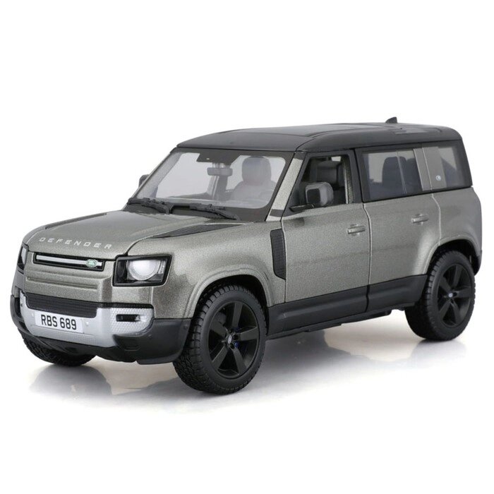 Машинка Bburago Land Rover Defender 110 2022, Die-Cast, 1:24, цвет серый от компании Интернет-гипермаркет «MALL24» - фото 1