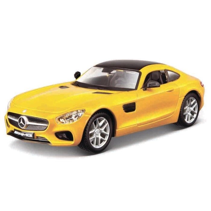 Машинка Bburago Mercedes-Amg Gt, Die-Cast, 1:32, цвет жёлтый от компании Интернет-гипермаркет «MALL24» - фото 1