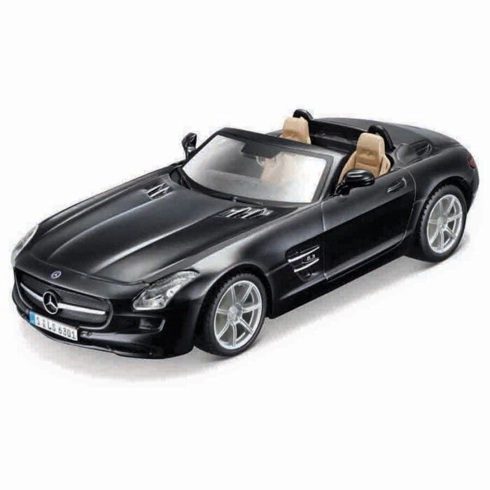 Машинка Bburago Mercedes-Benz Sls Amg Roadster, Die-Cast, 1:32, цвет чёрный от компании Интернет-гипермаркет «MALL24» - фото 1