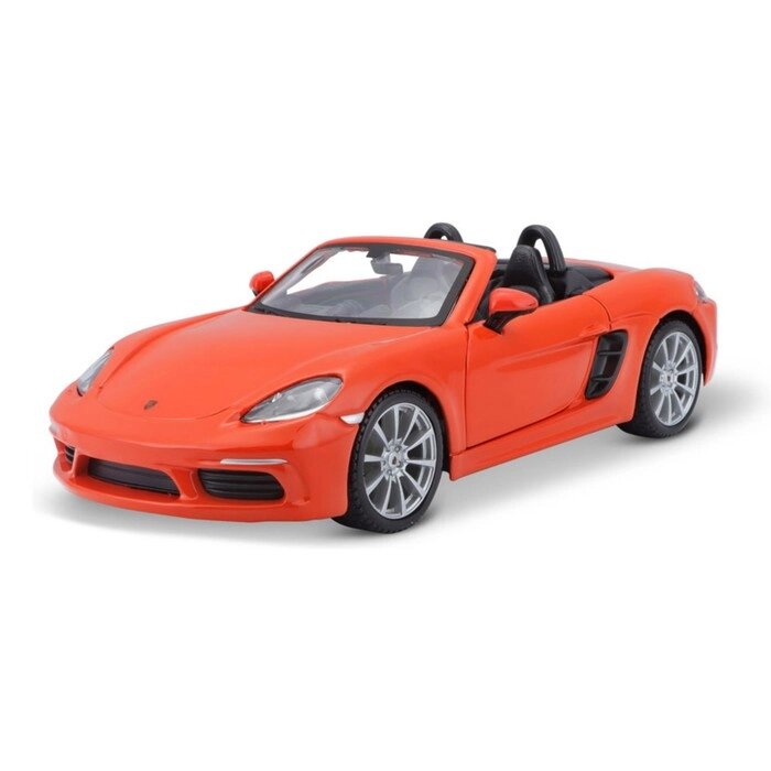 Машинка Bburago Porsche 718 Boxster, Die-Cast, 1:24, цвет оранжевый, открывающиеся двери от компании Интернет-гипермаркет «MALL24» - фото 1